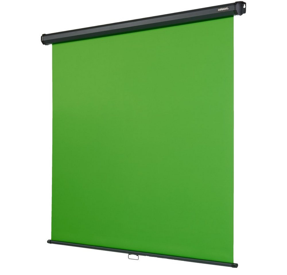 Celexon Chroma Key Green Screen Rolloleinwand (200 x 190cm, 1:1) von Celexon