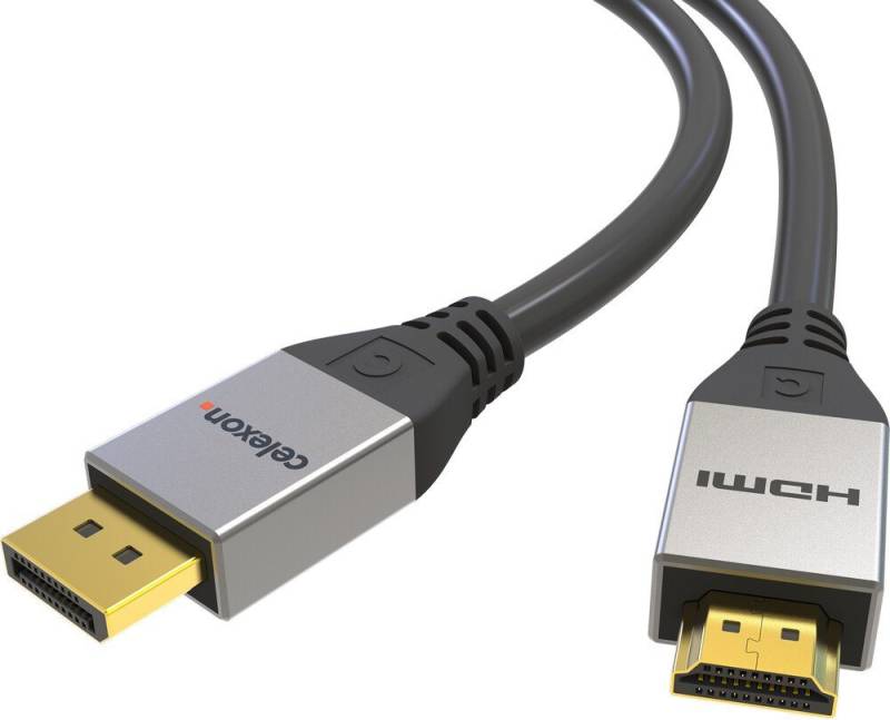 Celexon DisplayPort auf HDMI Kabel HDMI-Kabel, (150 cm), Professional Line, 4K, 1,5m, schwarz von Celexon