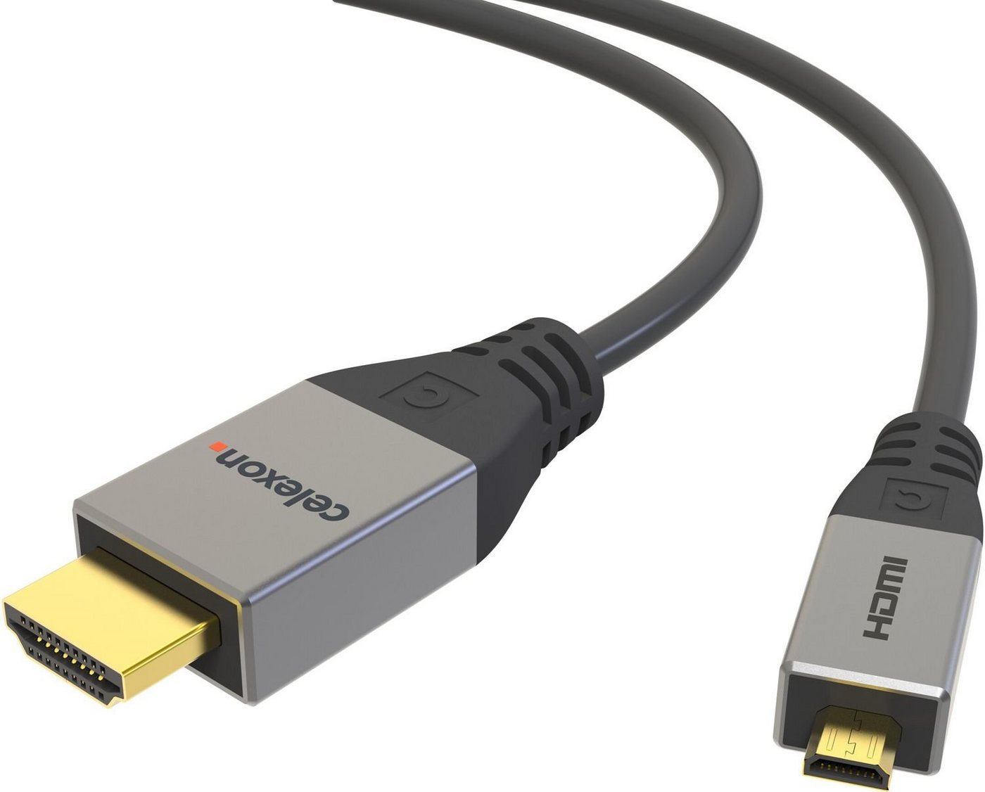 Celexon HDMI auf Micro HDMI Kabel mit Ethernet - 2.0a/b 4K 2,0m HDMI-Kabel, (200 cm), Professional Line von Celexon