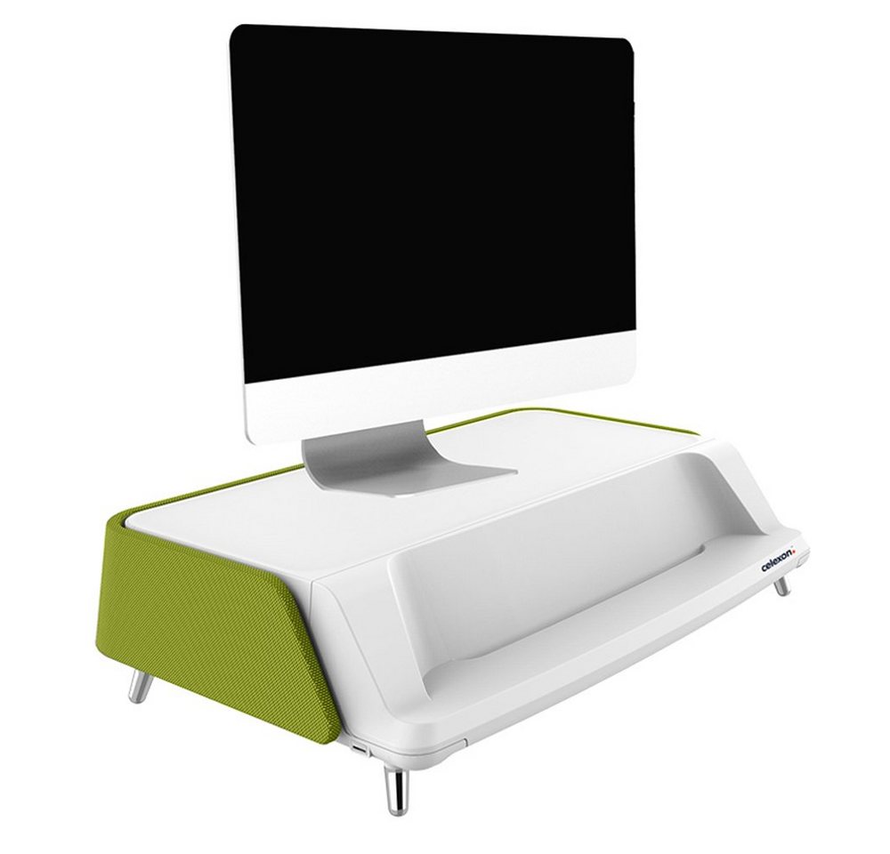 Celexon Professional UV Monitor Erhöhung ME1730 - grün Monitorständer, (bis 30 Zoll, inkl integrierter UV-C Lampe zur Desinfektion) von Celexon