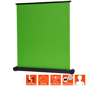 celexon mobile Leinwand Key Green Screen stufenlose Formatwahl, 150 x 180 cm Projektionsfläche von Celexon