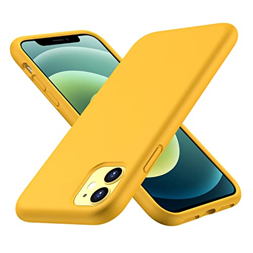 CellEver Silikon-Schutzhülle für iPhone 11, schlanke, stoßfeste Hülle mit weichem Mikrofaser-Futter (gelb) von CellEver