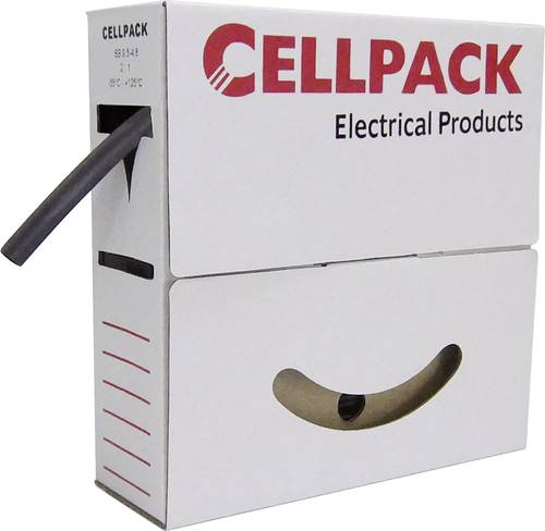 CellPack 127041 Schrumpfschlauch ohne Kleber Schwarz 3.20mm 1.60mm Schrumpfrate:2:1 15m von CellPack