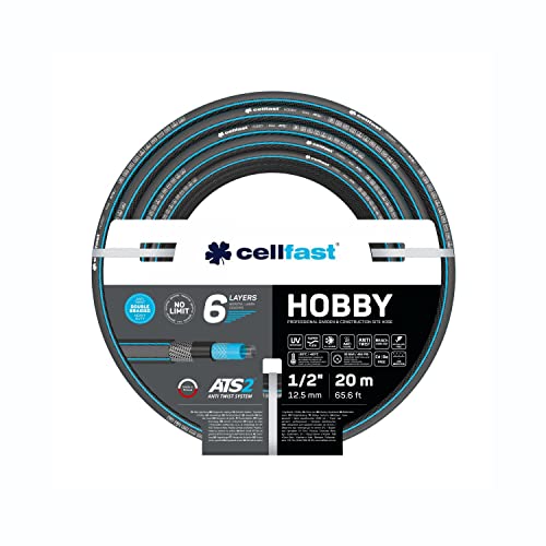 Cellfast Hobby Gartenschlauch, Strapazierfähig, Flexibel, 6-lagig, Kreuzgeflecht ATS2, UV und Algenbeständig, Schwermetallfrei, 32 Bar, -20/+60° 1/2", 20m Cellfast Hobby Gartenschlauch, Strapazierfähig, Flexibel, 6-lagig, Kreuzgeflecht ATS2, UV und Algenbeständig, Schwermetallfrei, 32 Bar, -20/+60° 1/2", 20m von Cellfast