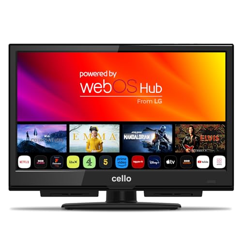 Cello C1624WS 16" Smart TV WEBOS by LG Full HD LED TV Triple Tuner DVB-T/T2-C-S/S2 HDMI USB Bluetooth 230V „Pitch Perfect Sound“ für EIN einzigartiges Klangerlebnis von Cello