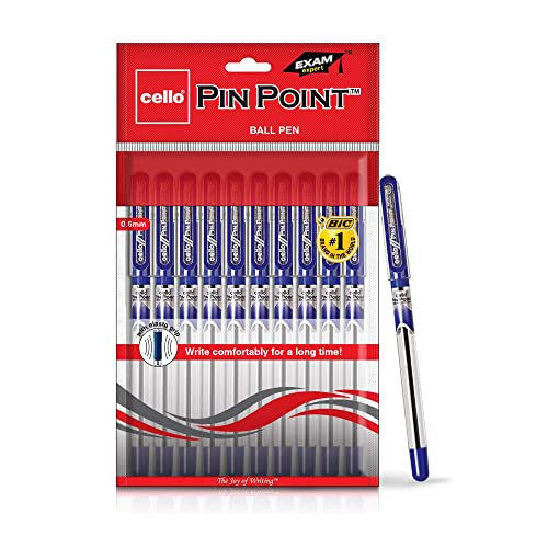 Cello Pinpoint Ball Pen Set - Pack of 10 (Blue) von Cello