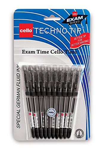 Cello Technotip Kugelschreiber-Set, 10 Stück, Schwarz von Cello