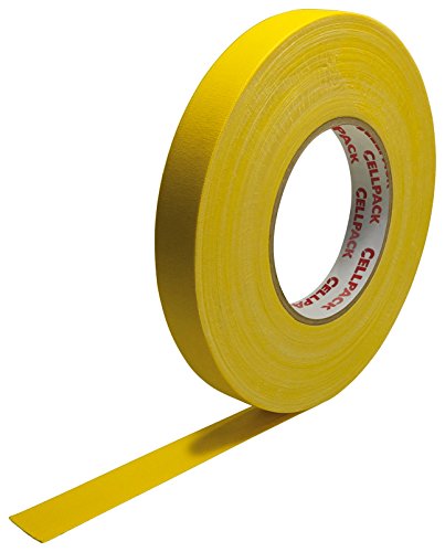 Cellpack 145991 90 0.305 - 50 - 25,-Schleifenband Stoff, beschichtete Baumwolle, gelb von Cellpack