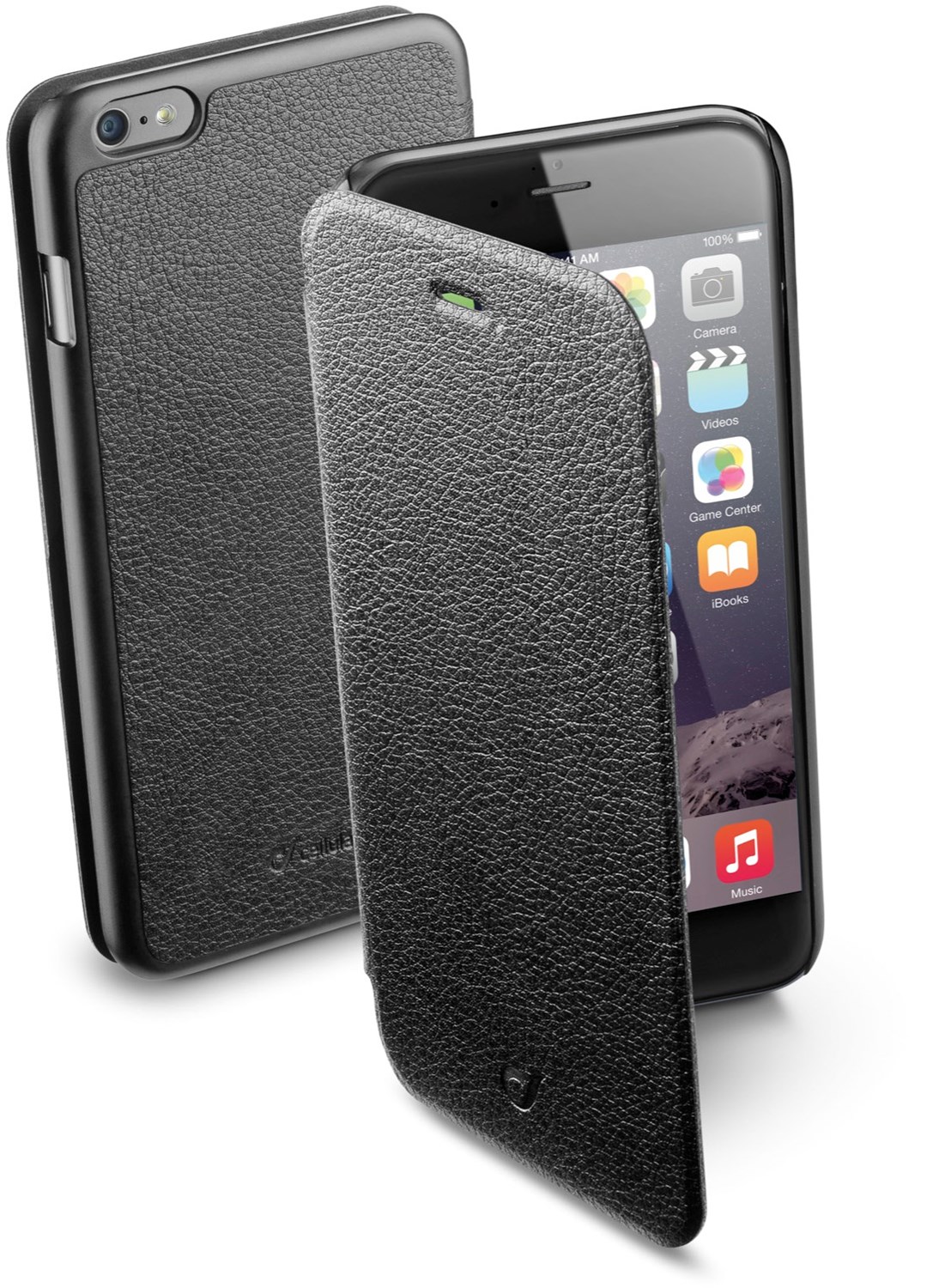 Buchklapptasche iPhone 6 Plus Schutz-/Design-Cover schwarz von Cellular Line