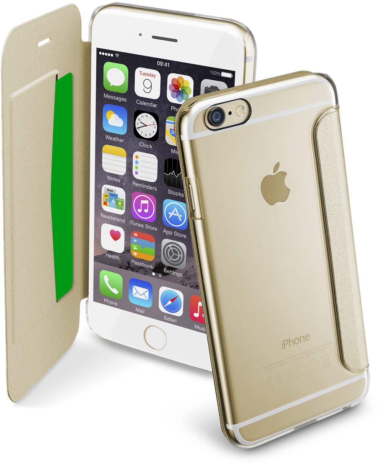 Clear Book für Apple iPhone 6 gold von Cellular Line