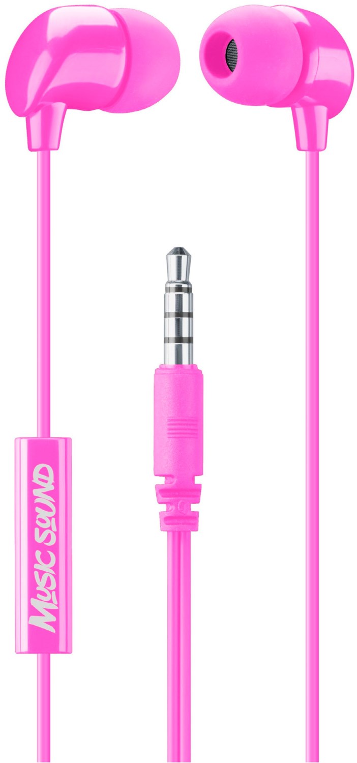 In Ear Earphones In-Ear-Kopfhörer mit Kabel pink In Ear Earphones In-Ear-Kopfhörer mit Kabel pink von Cellular Line