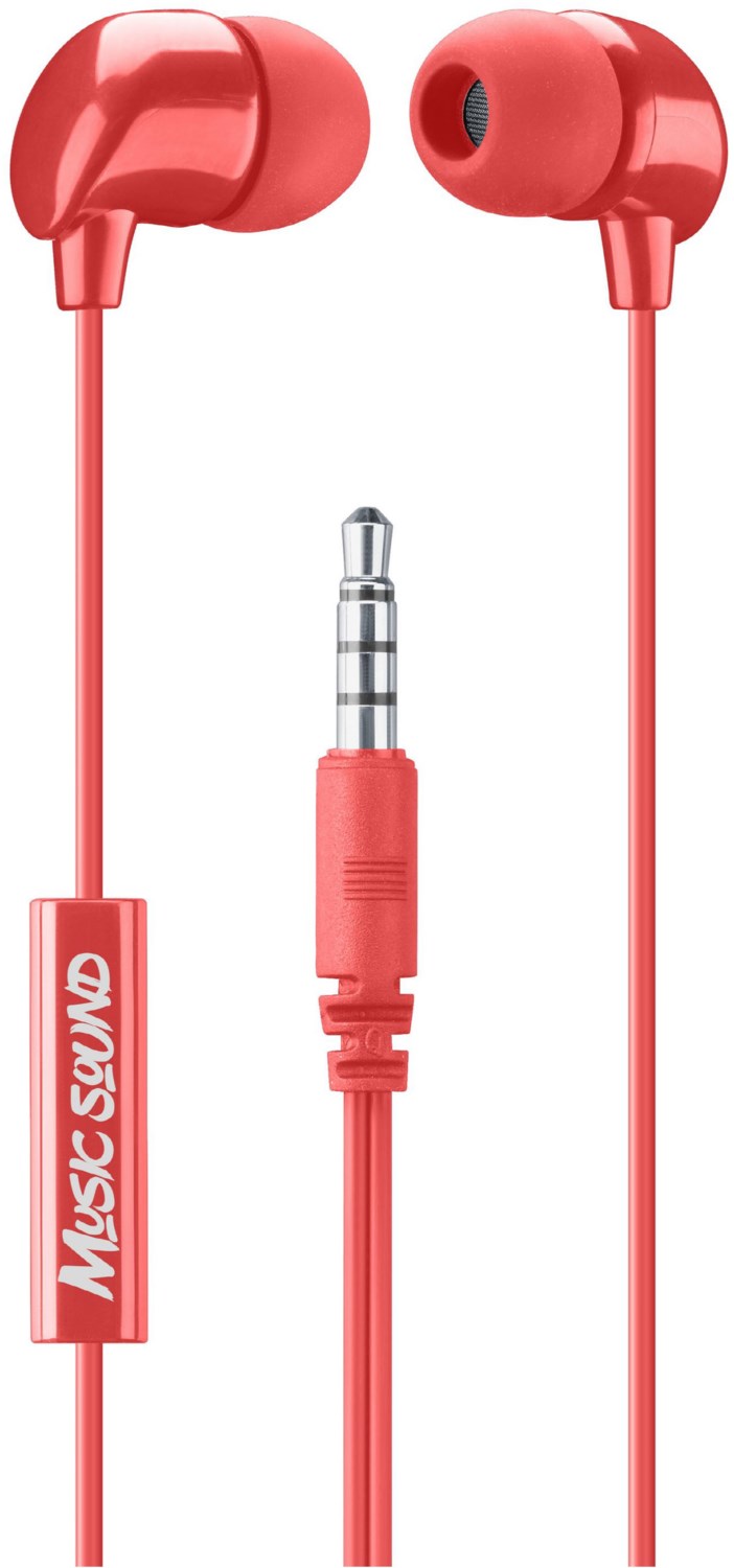 In Ear Earphones In-Ear-Kopfhörer mit Kabel rot In Ear Earphones In-Ear-Kopfhörer mit Kabel rot von Cellular Line