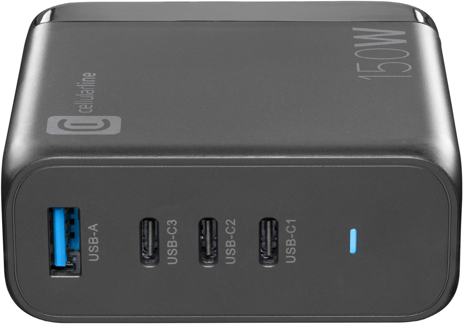 MultiDesk GaN Ladegerät (150W) schwarz von Cellular Line