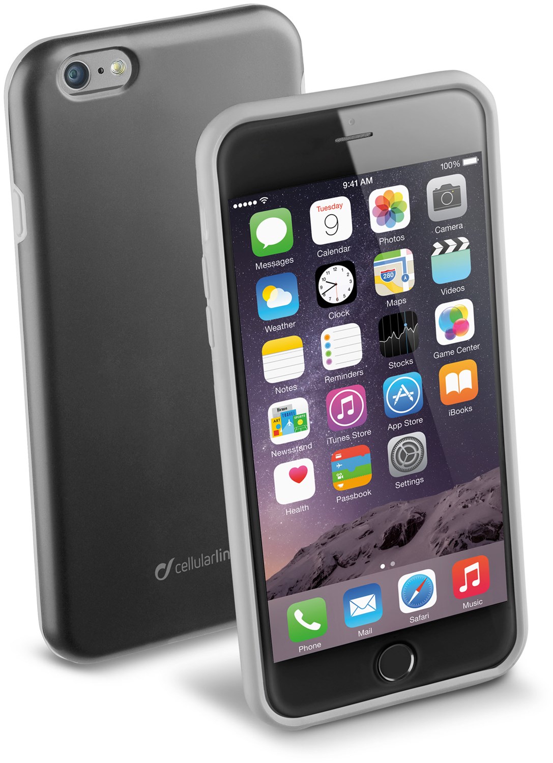 TPU-Cover iPhone 6 Plus schwarz von Cellular Line