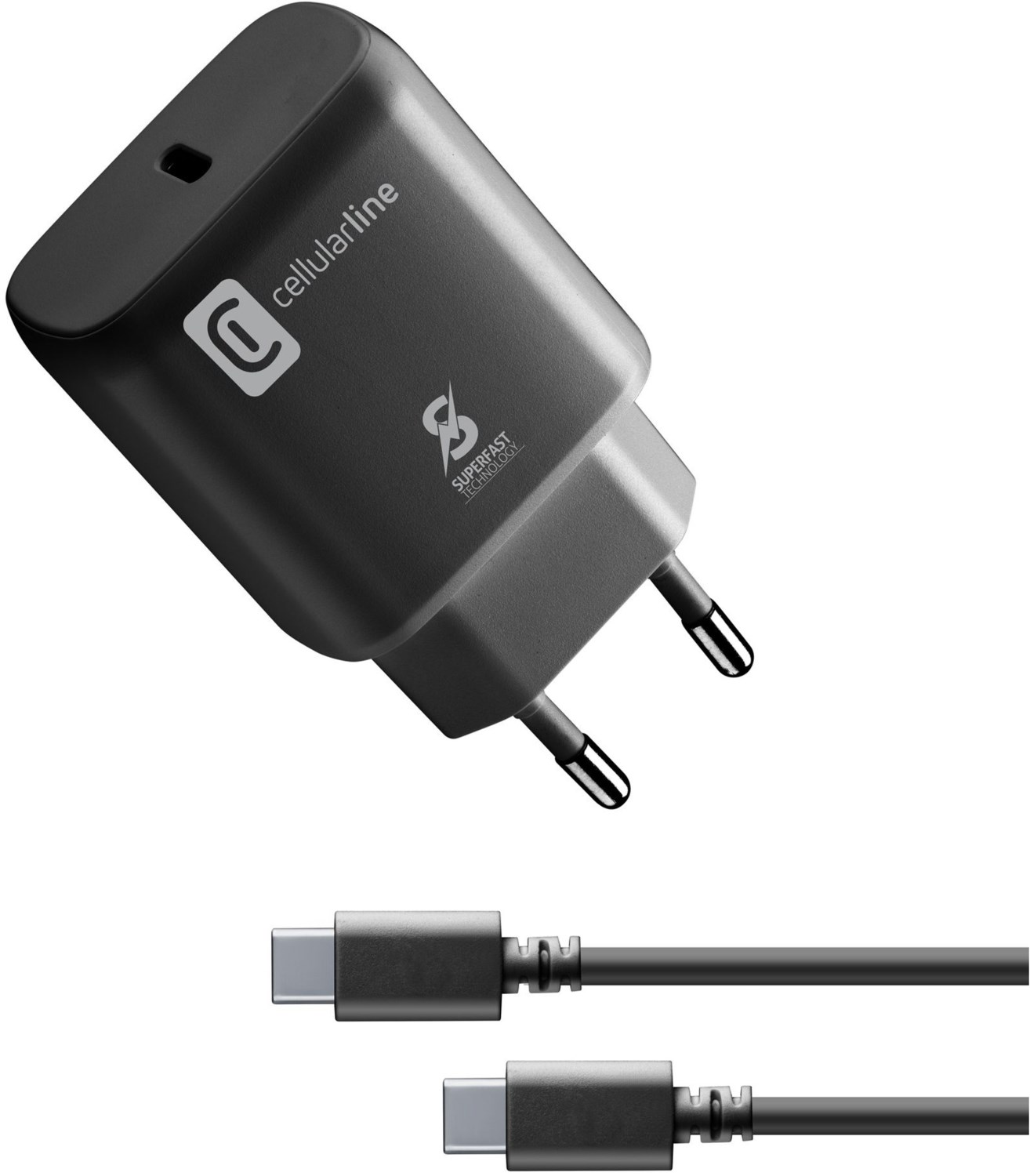 USB-C Charger Kit (25W) schwarz von Cellular Line