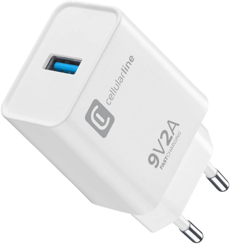 USB Ladegerät (18W) Ladegerät weiß von Cellular Line