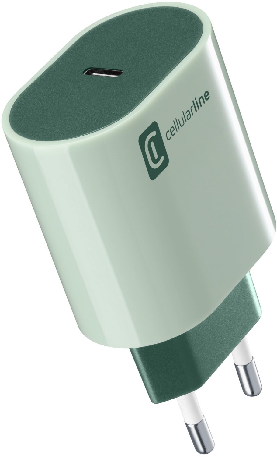 USB Type-C Ladegerät (20W) grün von Cellular Line