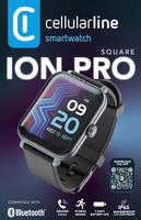 Cellularline Bluetooth Smartwatch ION PRO SQUARE Black (BTIONWATCHPROSK) von CellularLine