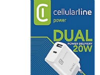 Cellularline Dual Charger - iPhone 8 or later, Drinnen, AC, Weiß von CellularLine