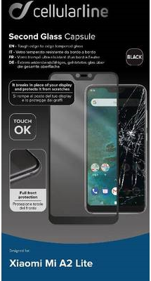 Cellularline Impact Glass Capsule - Mi A2 Lite - Xiaomi - Mi A2 Lite - Schwarz - Transparent - 1 Stück(e) (60507) von CellularLine