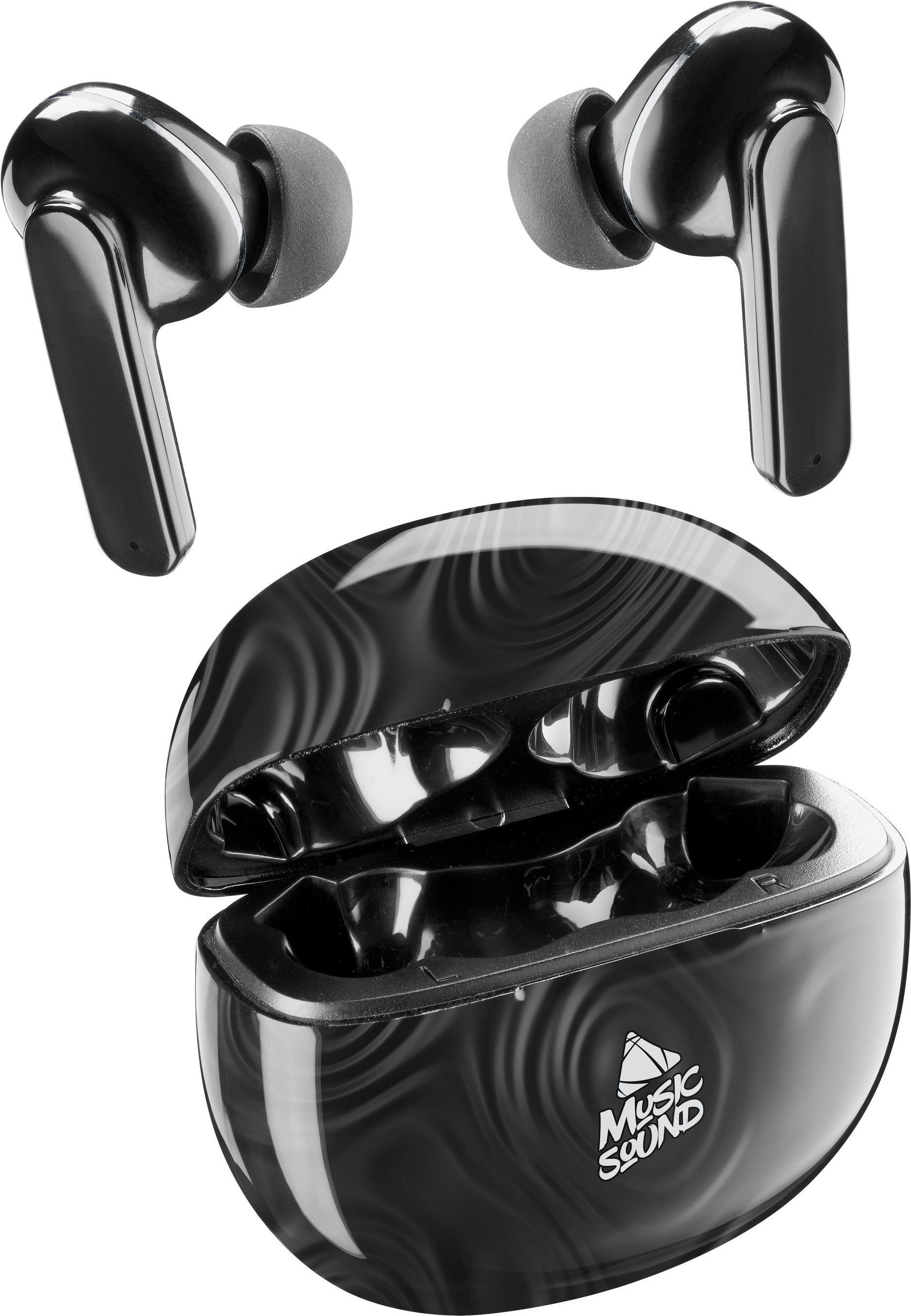 Music Sound Fantasy Kopfhörer True Wireless Stereo (TWS) im Ohr Anrufe/Musik Bluetooth Schwarz - Grau (BTMSTWSINEAR221) von CellularLine
