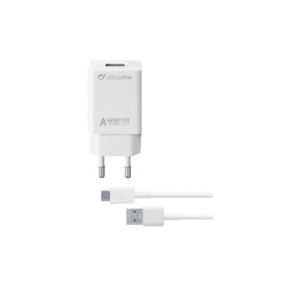 Cellularline Adaptive Fast Charger USB-Type-C Kit 15W, designed for Samsung, weiß USB-Ladegerät von Cellularline