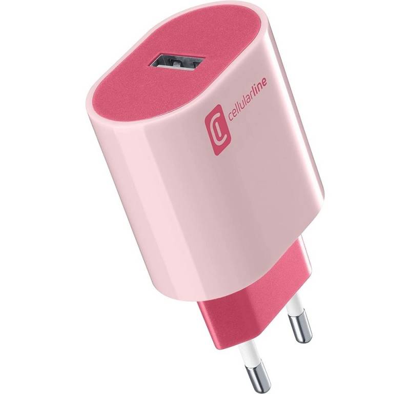 Cellularline Cellularline 12W USB Reiselader rosa - Ladegerät. Handy-Netzteile von Cellularline