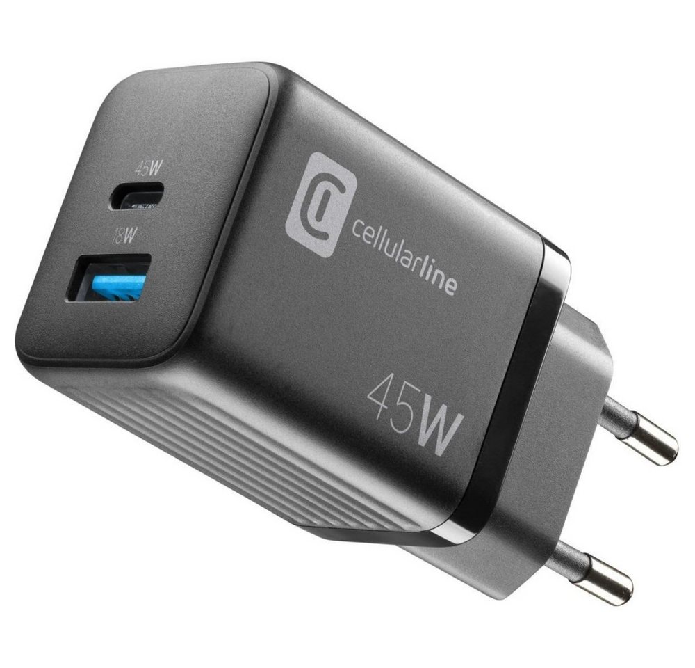 Cellularline Cellularline 45W Reiselader USB-C und USB-A. Handy-Netzteile von Cellularline