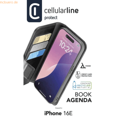 Cellularline Cellularline Book Agenda 2 Case für Apple iPhone 16e Blac Cellularline Cellularline Book Agenda 2 Case für Apple iPhone 16e Blac von Cellularline