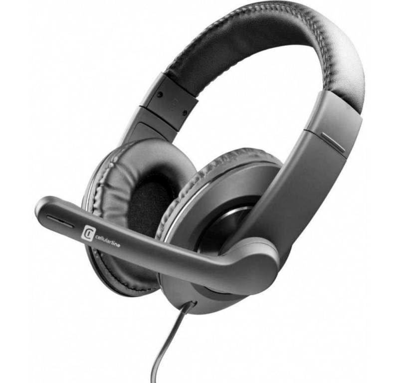 Cellularline Cellularline Over-Ear Kopfhörer JOIN für Klinkenbuchse. Kopfhörer (Ergonomisches Over-Ear Design, 3,5 mm Anschluss, Mikrofonarm) von Cellularline