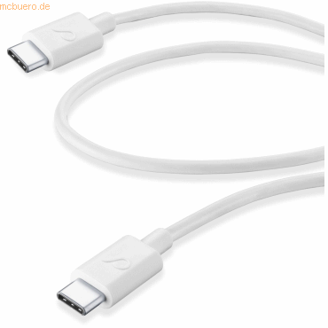 Cellularline Cellularline Power Data Cable 0,6 m USB Typ-C/ Typ-C Whit von Cellularline