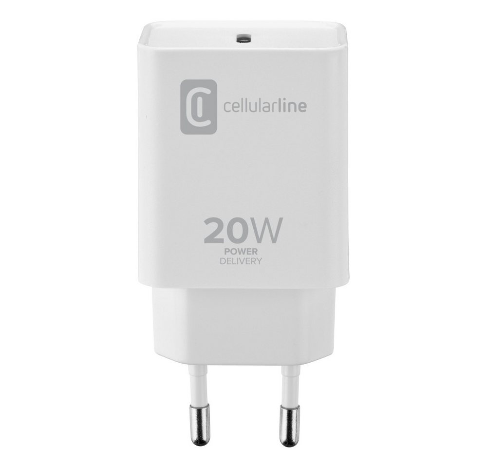 Cellularline Cellularline USB-C Ladegerät (20W) Ladegerät. Ladestation (Kompakt und tragbar) von Cellularline