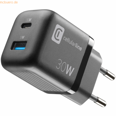 Cellularline Cellularline USB Charger Multipower Micro 30W GaN 2 Ports von Cellularline