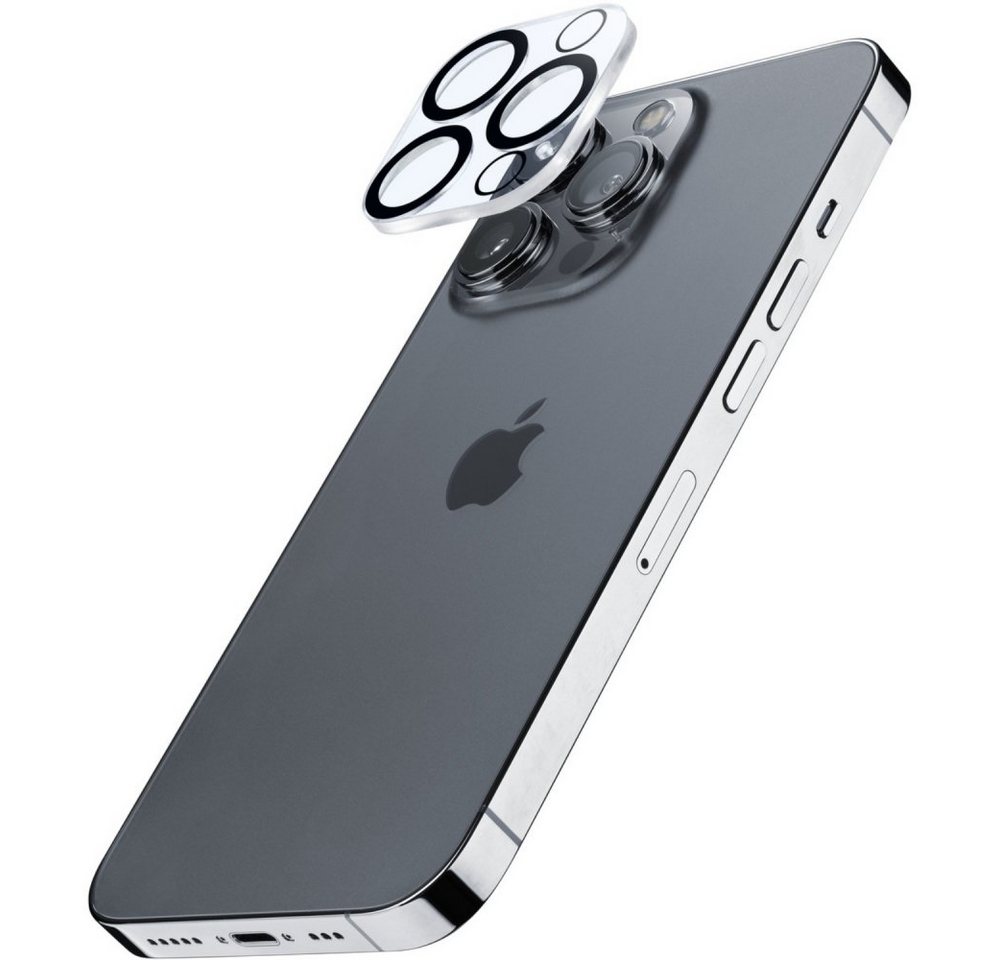 Cellularline - Kamera Glas iPhone 14 Pro / Pro Max - tranparent, Kameraschutzglas von Cellularline