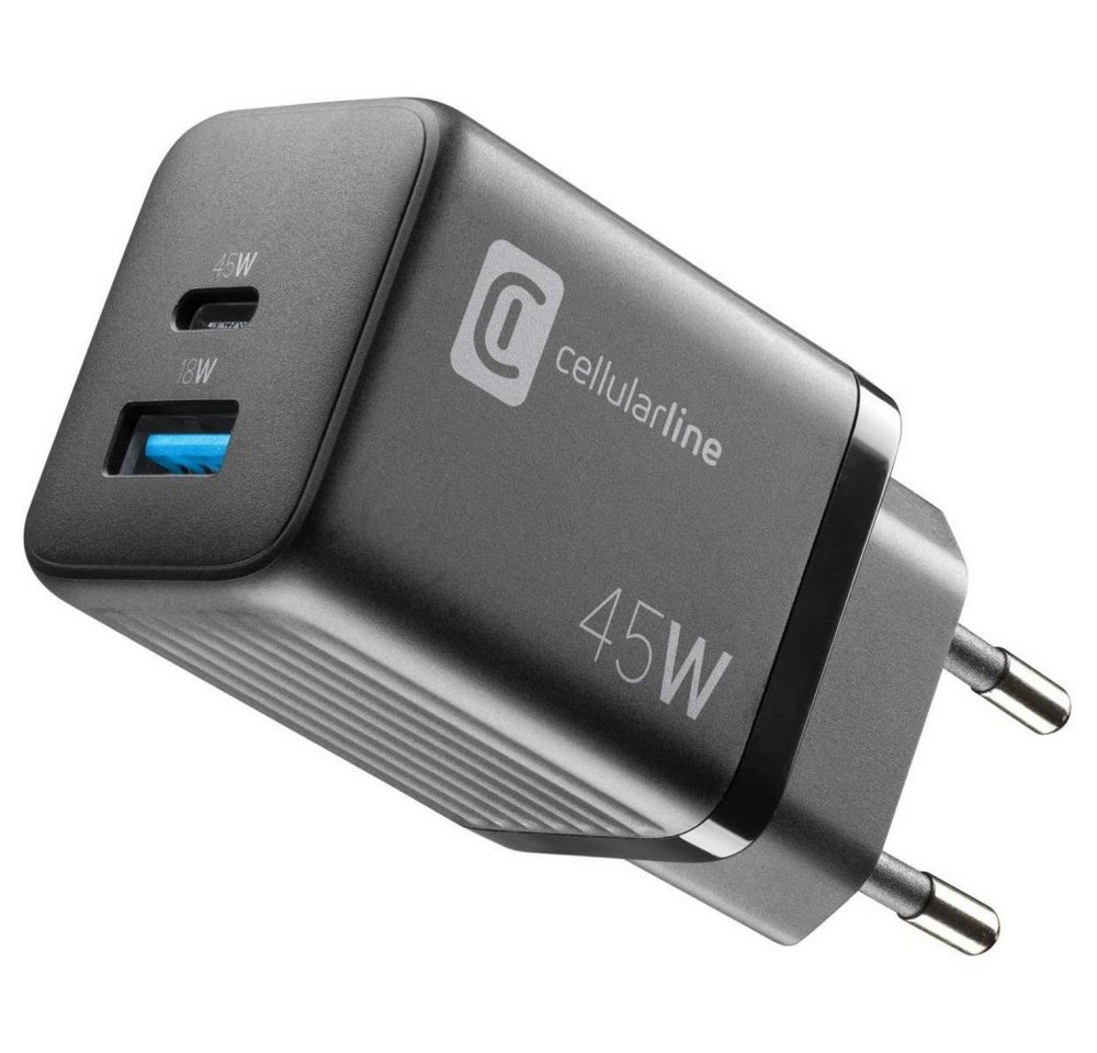 Cellularline Multipower GaN 45 W - Netzteil - schwarz Handy-Netzteile von Cellularline
