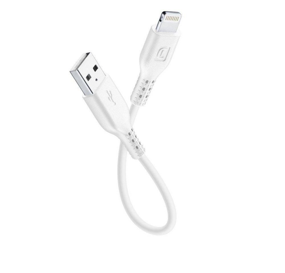 Cellularline Power Data Cable 15 cm USB-A/ Lightning White (60292) USB-Kabel von Cellularline