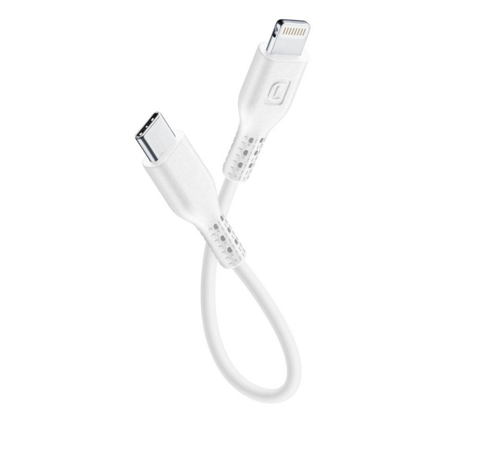 Cellularline Power Data Cable 15 cm USB Typ-C/ Lightning White (60291) USB-Kabel von Cellularline