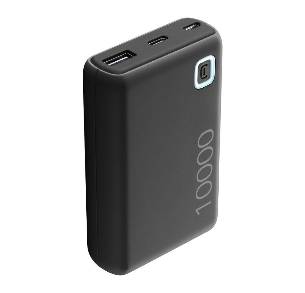 Cellularline Powerbank ESSENCE 10000 mAh Schwarz (60109) Solar Powerbank von Cellularline