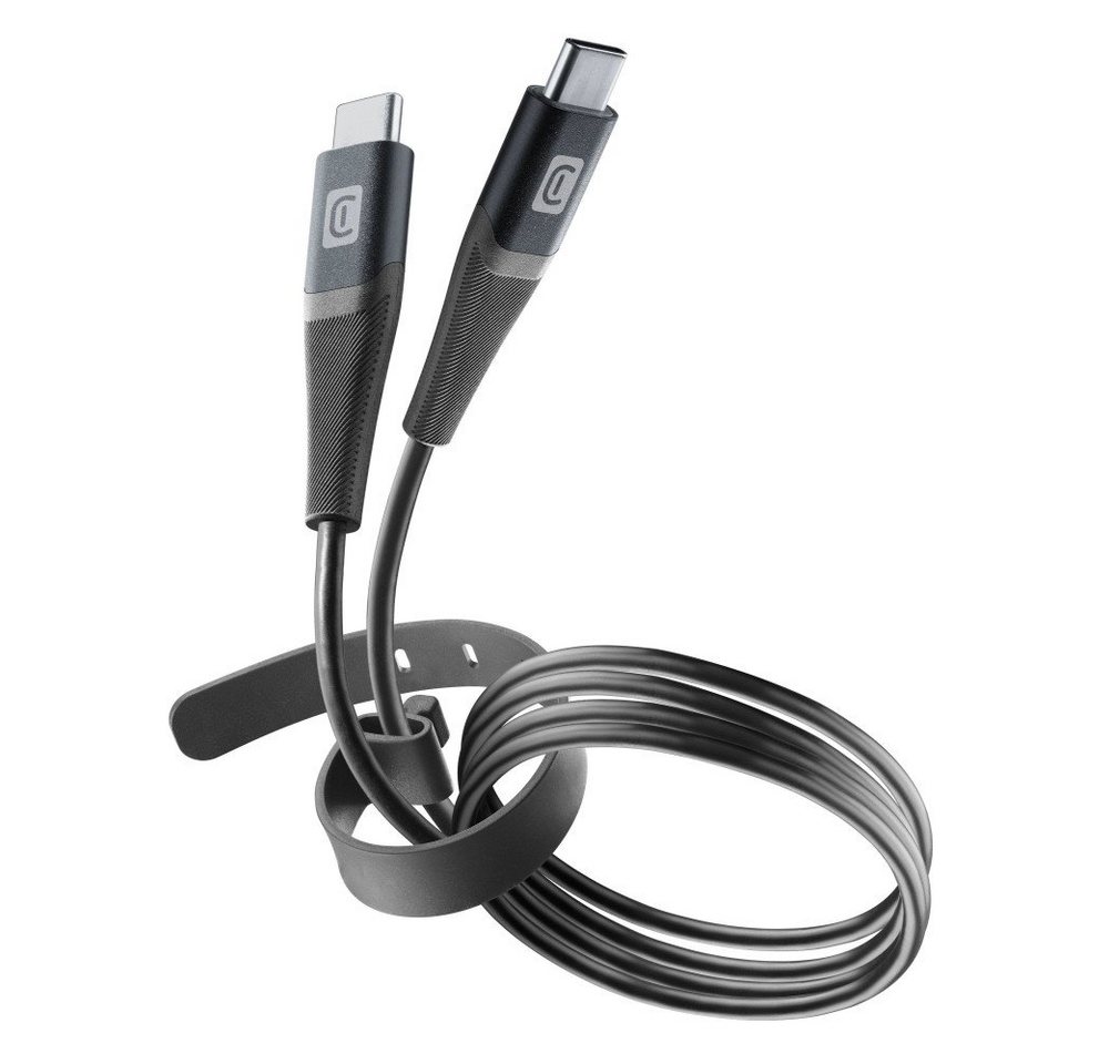 Cellularline Pro+ Data Cable Belt 1,2m USB Typ-C/Typ-C Black (60177) USB-Kabel von Cellularline