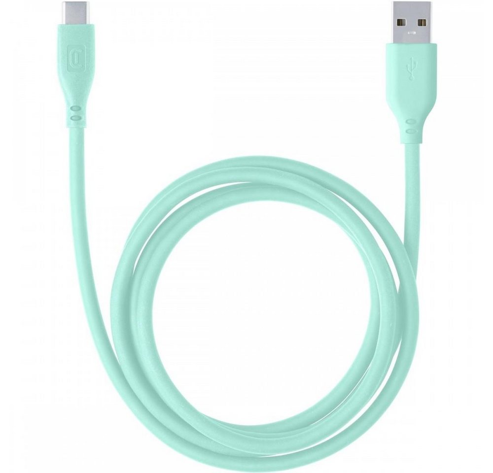 Cellularline Soft Cable USB-A auf USB-C 1,2 m - Datenkabel - grün USB-Kabel von Cellularline
