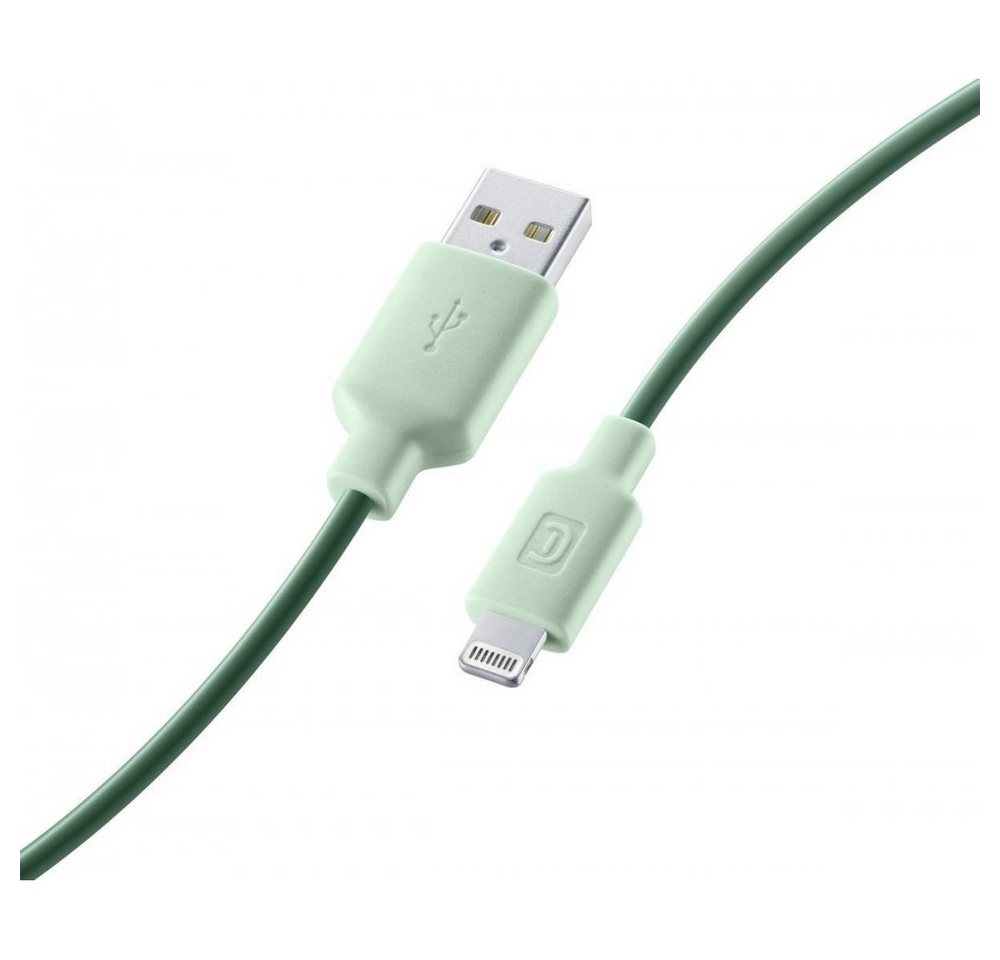 Cellularline Style Color Cable USB-A auf Lightning 1 m - Datenkabel - grün Lightningkabel von Cellularline