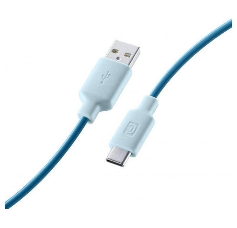 Cellularline Style Color Cable USB-A auf USB-C 1 m - Datenkabel - blau USB-Kabel von Cellularline