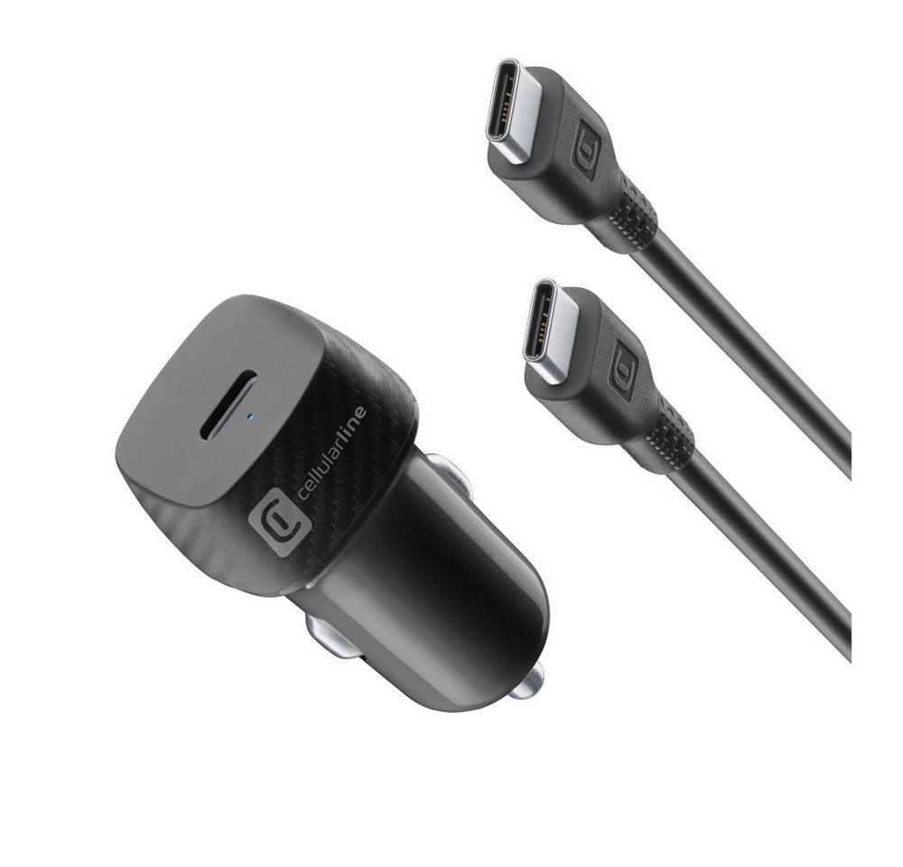Cellularline Super Fast Car Charger Kit 25 Watt Typ-C Black Autoladegerät USB-Ladegerät Cellularline Super Fast Car Charger Kit 25 Watt Typ-C Black Autoladegerät USB-Ladegerät von Cellularline