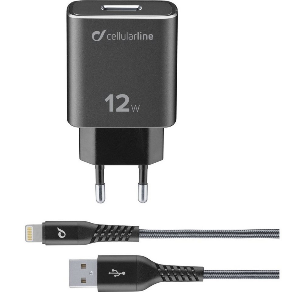 Cellularline Tetra Force Extrem Charger Kit Lightning Adapter/Datenkabel schwarz Handy-Netzteile von Cellularline