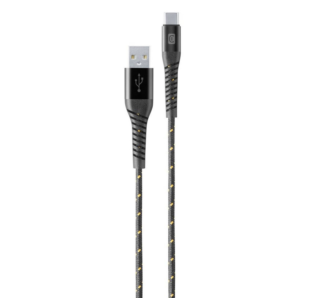 Cellularline Tetraforce Data Cable Strong 2m USB-A/ Typ-C Black (60282) USB-Kabel von Cellularline