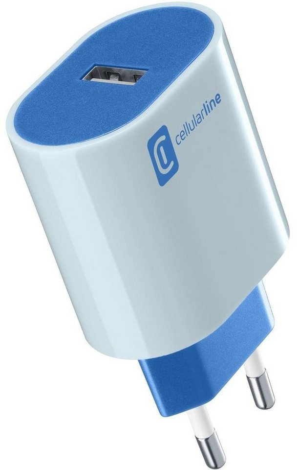 Cellularline USB-A Charger Style Color - Netzteil - blau Handy-Netzteile von Cellularline