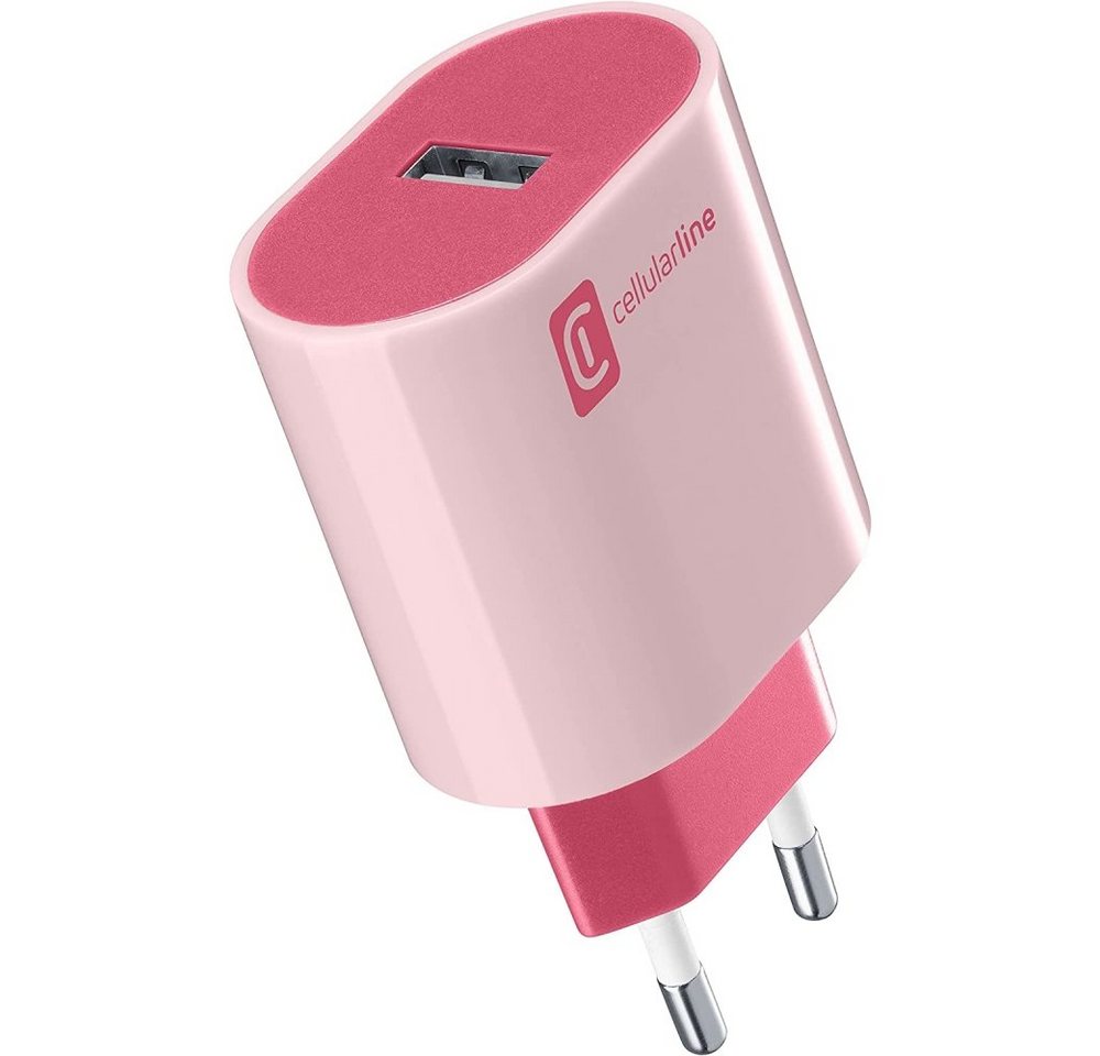 Cellularline USB-A Charger Style Color - Netzteil - rosa Handy-Netzteile von Cellularline