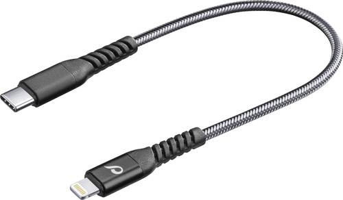 Cellularline USB-Kabel USB 2.0 USB-C® Stecker, Apple Lightning Stecker 0.15m Schwarz TETRACABC2LMFI von Cellularline