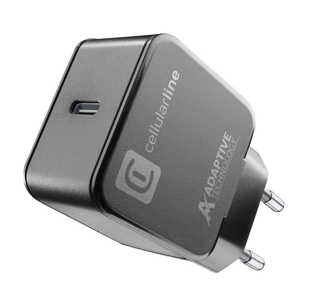 Cellularline USB Typ-C Travel Charger 15W Black (60047) Ladegerät (USB-C) USB-Ladegerät von Cellularline