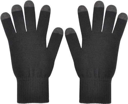 Cellux Universal Touchscreen Handschuhe (5 Touchscreen Fingerkuppen) Größe S schwarz von Cellux